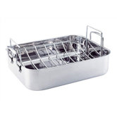 Gourmet Distinctions Stainless Steel 16.5" Roaster with Rack
