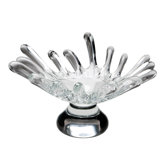 Splash Glass Footed 16" Compote