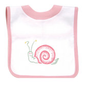 Twenty-Four Seven Over The Head Snail Bib in Pink