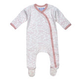 Hello Goodbye Print Side Snap Footie