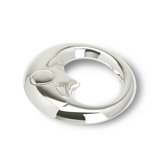 Sterling Silver Moon Baby Rattle