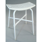 Extra High Blow Molded Bath Bench in White without Back