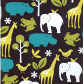 Gus Full Nursery Fabric Zoo Print