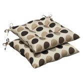 Outdoor Sunbrella Fabric Tufted Seat Cushion (Set of 2)