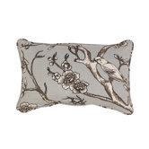 Vintage Blossom Cotton Corded Throw Pillow