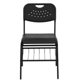 Hercules Series Plastic Classroom Chair with Book Basket