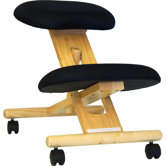 Low-Back Height Adjustable Kneeling Chair with Dual Wheel