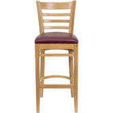 Hercules Series Ladder Back Wooden Restaurant Bar Stool