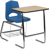Hercules Series Natural Laminate 32" Student Combo Desk