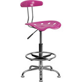 Height Adjustable Drafting Stool with Chrome Base