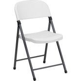 Plastic Folding Chair with Charcoal Frame