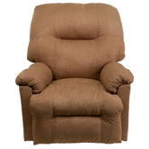 Contemporary Microfiber Power Chaise Recliner
