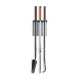 Peter Maly 3 Piece Stainless Steel Fireside Tools