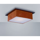 Plafons Quadrados Two Light Square Flush Ceiling Mount