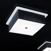 Quadratic Gloss Branco 59cm Three Light Square Flush Ceiling Light