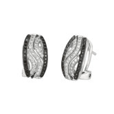 Micro-Set 106 Cubic Zirconium J-Hoop Shape Hoop Earring