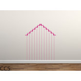 Functional Birds Twin Headboard Wall Decal