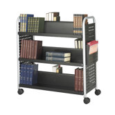 B&uuml;cherwagen "Flitz" mit sechs Ablagefl&auml;chen, in Schwarz