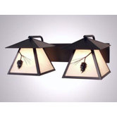 Ponderosa Pine Twin Prairie Vanity Light