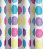 Textured Dots Textile Shower Curtain