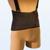 Ventilated Deluxe Elastic Back Belt in Black