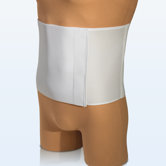 Universal Vel-Foam Abdominal Binder in White