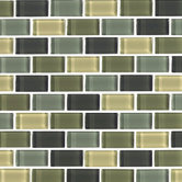 Shimmer Blends 1" x 2" Glossy Mosaic in Ocean