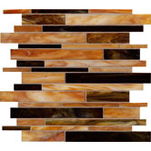 Catwalk 12" x 12" Random Glass Mosaic in Chocolate Clog