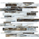 Catwalk 12" x 12" Random Glass Mosaic in Sable Slipper