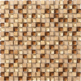 Crystal Stone 12" x 12" Glass/Stone Mosaic in Caramel