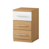 Sorrento 3 Drawer Bedside Table