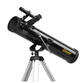 AstroWatch 700x76 Reflector Telescope in Black
