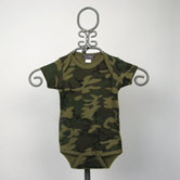Short Sleeve Infant Bodysuit in Camouflage