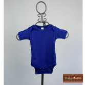 Short Sleeve Infant Bodysuit in Royal Blue