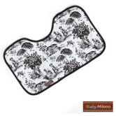 Baby Burp Cloth in Black Toile