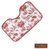 Baby Burp Cloth in Burgundy Toile
