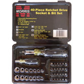 40 Piece Ratchet Driver Socket and Bit Set