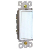 15A 120-277V Momentary Contact Garbage Disposal Decorator Switch in White