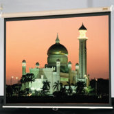 Matte White Designer Model B with Fabric Case in Frost Gray - 84" x 84" AV Format