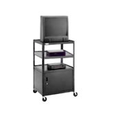 Pixmate 25" x 30" Multi Shelf Television Cart With Cabinet [48" Height]