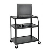 Pixmate 25" x 42" Shelf Height Adjustable Television Cart [45" - 49" Height]