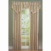 Capulet Stripe Drape and Valance Set in Parchment