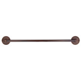 Hammered Copper 24" Towel Bar with Round Backplates