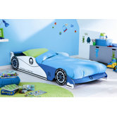 Blue Formula One Car Bed Frame