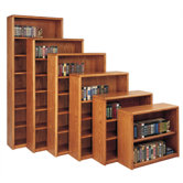 Contemporary 36" H Three Shelf Bookcase