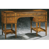 Leg Desk with Leather Top
