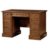 Leather Inlay 48" Pedestal Desk