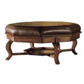 Accents Leather Cocktail Ottoman