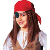 Buccaneer Child Costume Pirate Wig