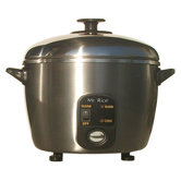 6 Cup Stainless Steel Rice Cooker and Steamer